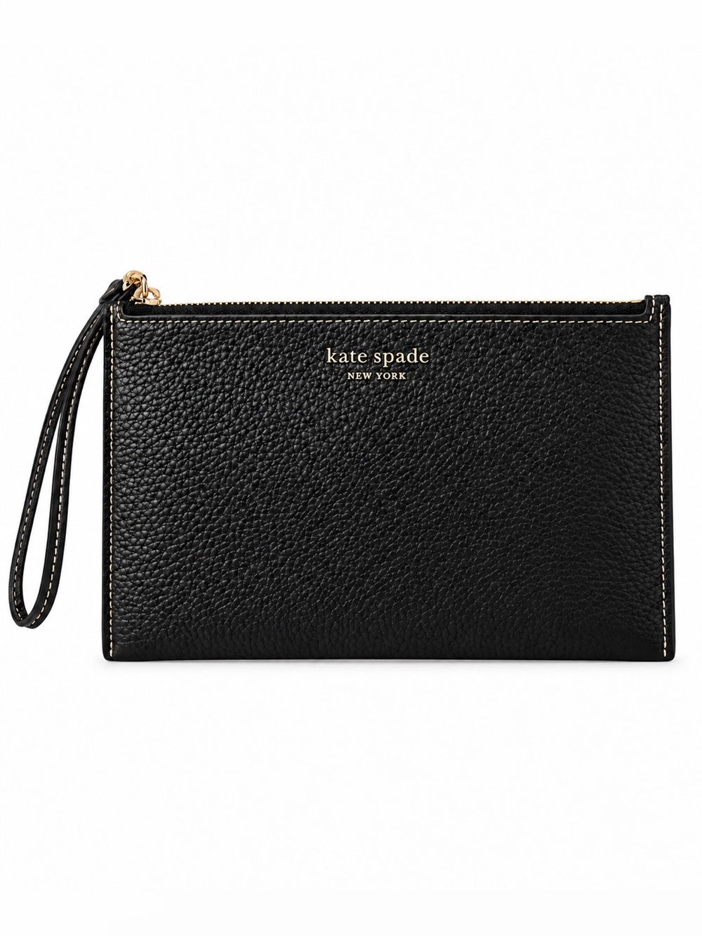 NWT Kate Spade Veronica Black Pebbled Leather Wristlet KA185